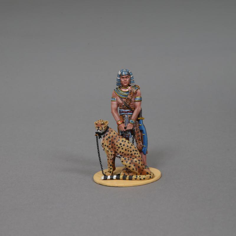 Egyptian Officer & Cheetah--single figure and chained cheetah figure #1
