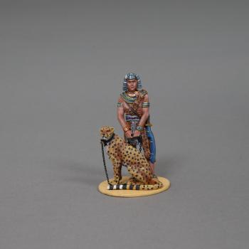 Image of Egyptian Officer & Cheetah--single figure and chained cheetah figure--RETIRED--LAST TWO!!