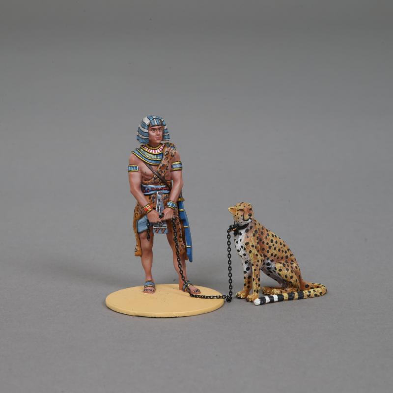 Egyptian Officer & Cheetah--single figure and chained cheetah figure #5