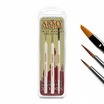 Image of Most Wanted Brush Set--three brushes (Small Drybrush, Regiment, Insane Detail)