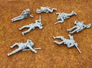 Image of Confederate Casualties--seven prone figures in seven poses--TWO IN STOCK.
