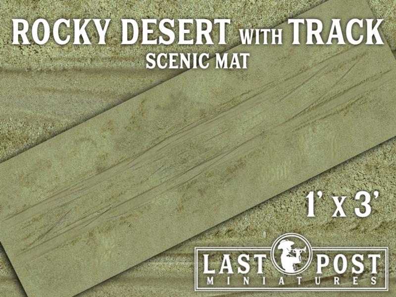 Rocky Desert with Track Scenic Mat (1'x3') #1