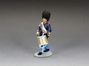 Image of Marching Royal Danish Lifeguards Drummer in No. 2 Ceremonial Uniform--single figure