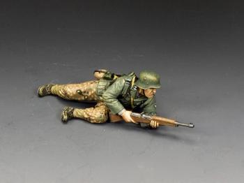 Image of HJSS Lying Prone w/Rifle--single 12th SS Hitlerjugend figure