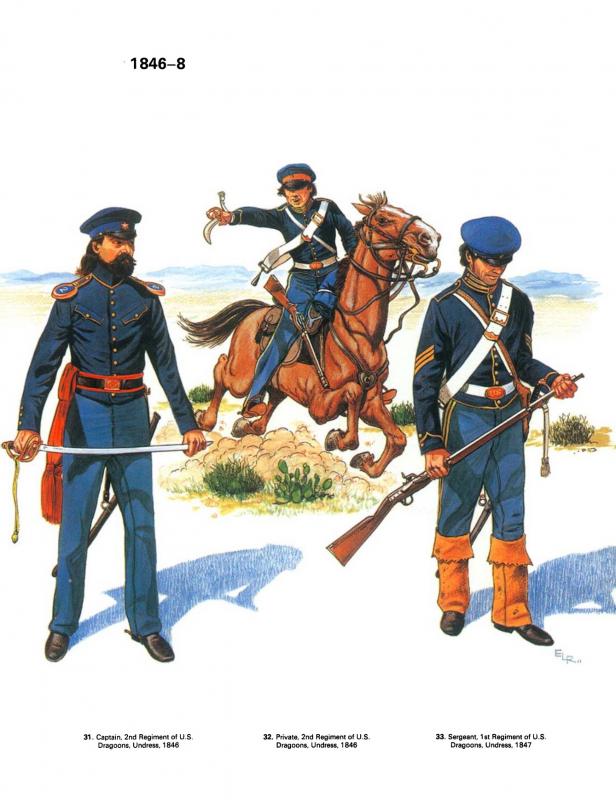 U.S. Dragoons (1840's)  #2--2 Fighting on Horses (Sword and Rifle) #4