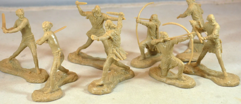 Romans and Barbarians Add-On Set--16 figures in 8 poses (SILVER Romans and tan Barbarians) #3