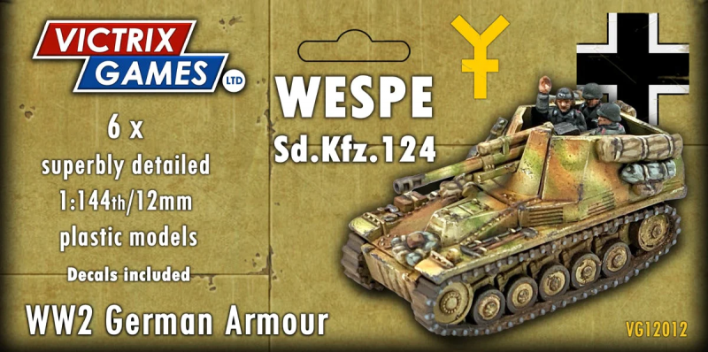 Wespe Sd.Kfz.124--six 1:144 scale self-propelled guns (unpainted plastic kit) #1