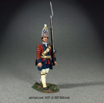 Image of British 60th Regiment of Foot Marching, 1760-67--single figure