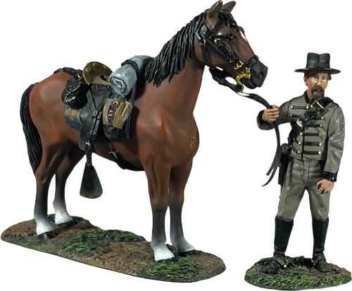 Dismounted Confederate 1st Virginia Cavalryman with Mount--two figures #2