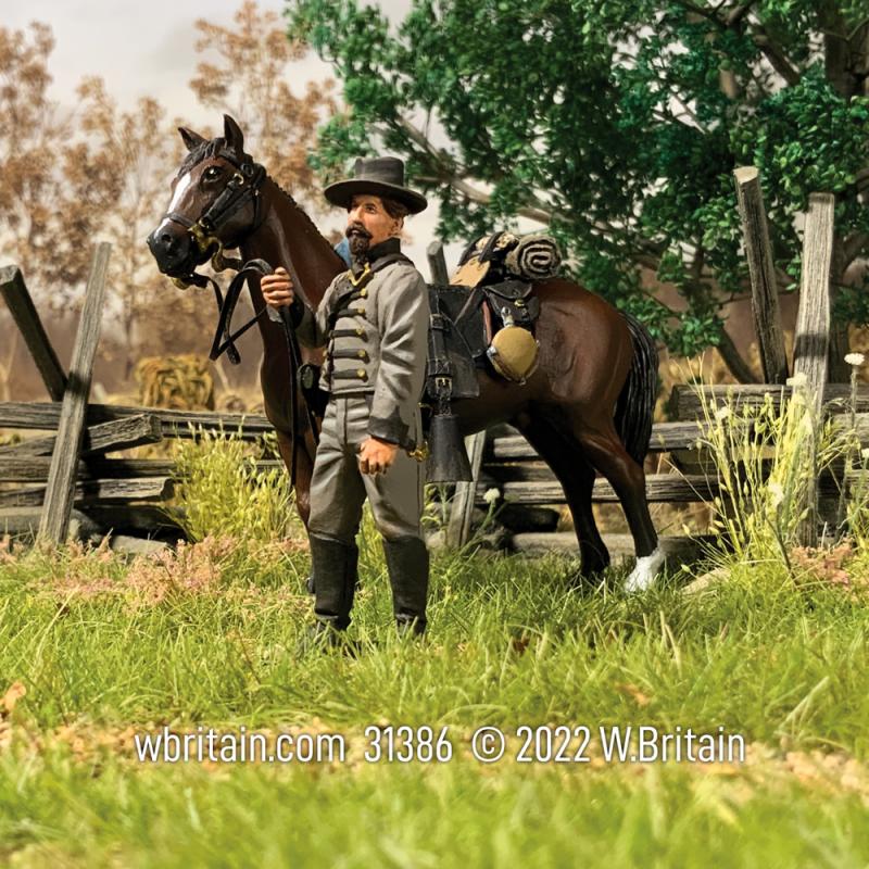 Dismounted Confederate 1st Virginia Cavalryman with Mount--two figures #3