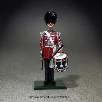 Image of British Grenadier Guards Drummer, 1953--single mounted figure