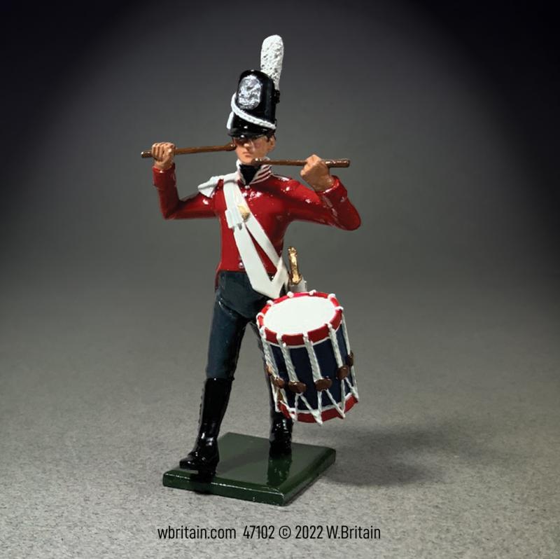 U.S. War of 1812 Infantry Drummer--single mounted figure #1