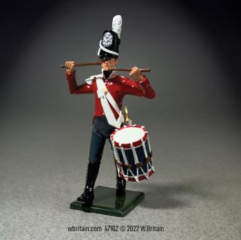 Image of U.S. War of 1812 Infantry Drummer--single mounted figure