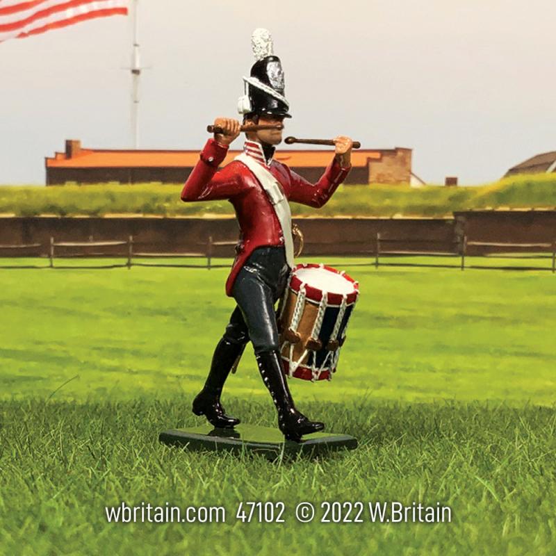 U.S. War of 1812 Infantry Drummer--single mounted figure #3