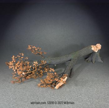 Image of Fallen Old Growth Oak Tree with Stump--single piece (Tree: 3 in. Tall x 10 in. Long x 5 in. Wide)
