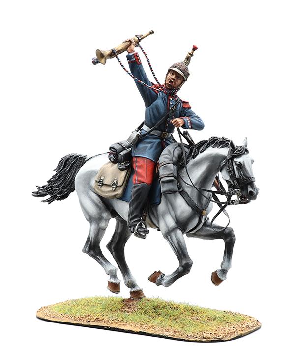 French 4th Cuirassiers Trumpeter--single mounted figure #1