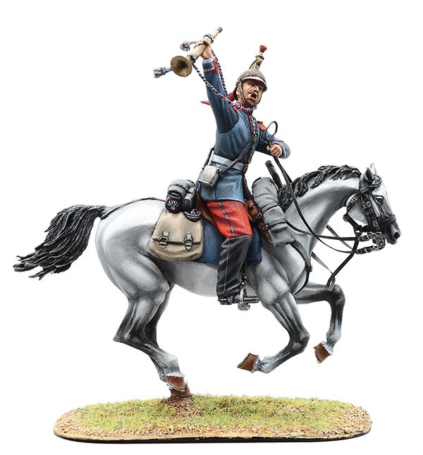 French 4th Cuirassiers Trumpeter--single mounted figure #2