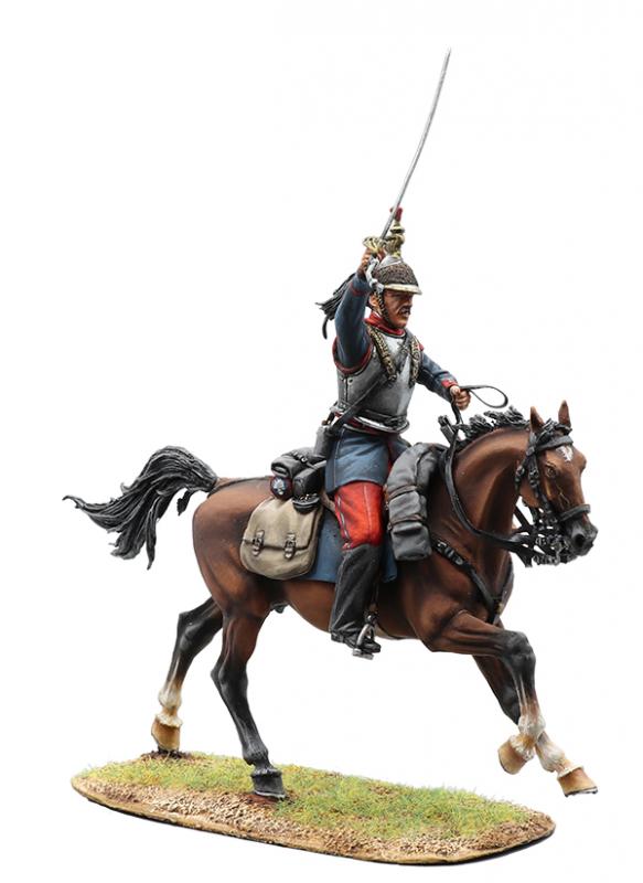 French 4th Cuirassiers Trooper #2--single mounted figure #1
