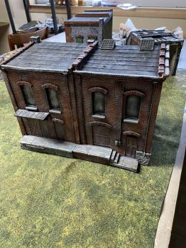 Two Story Warehouse (Painted) 15 in. Long x 10.5 in. High x 7 in. Deep--AWAITING RESTOCK. Two Story Warehouse (Painted) 15 in. Long x 10.5 in. High x 7 in. Deep--AWAITING RESTOCK. #12357