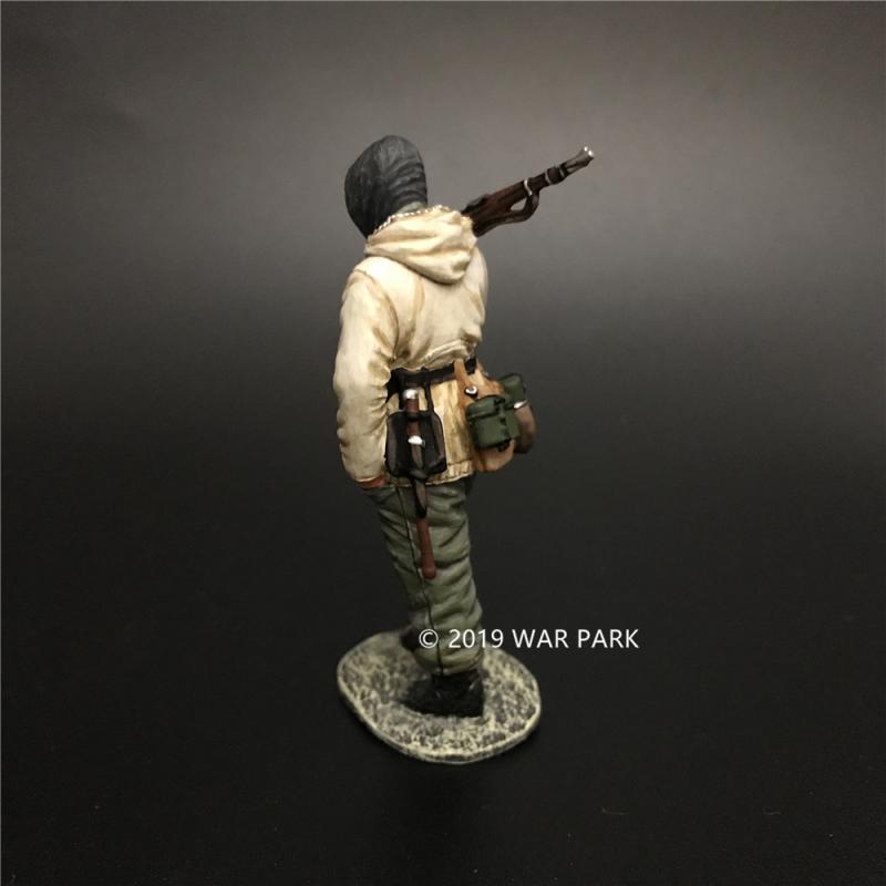 German Soldier is Marching with 98k E (white jacket, green trousers, resting rifle on right shoulder), Battle of Kharkov--single figure #3