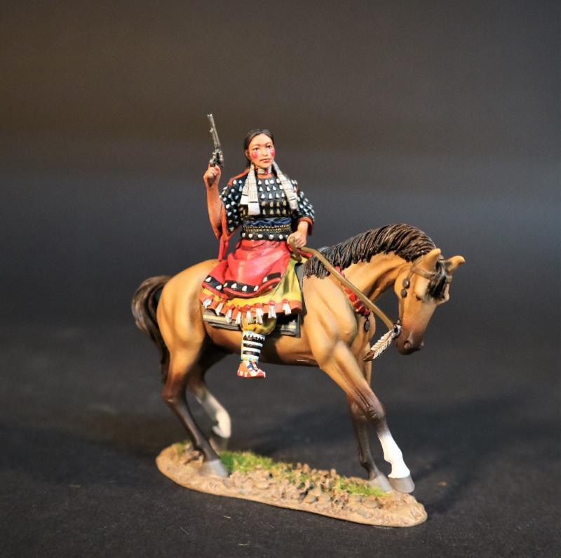 Buffalo Calf Road Woman (c.1844 – 1879), The Battle Where the Girl Saved Her Brother, 17th June 1876, The Black Hill Wars 1876-1877--single mounted figure #1