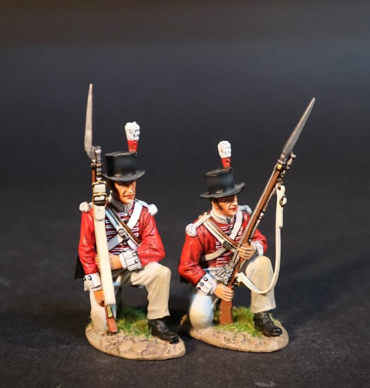 Two Line Infantry (kneeling leaning musket on shoulder, kneeling at the ready), The 74th (Highland) Regiment, Wellington in India, The Battle of Assaye, 1803--two figures #1