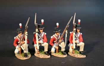 Four Line Infantry (2 kneeling leaning musket on shoulder, 2 kneeling at the ready), The 74th (Highland) Regiment, Wellington in India, The Battle of Assaye, 1803--four figures #0