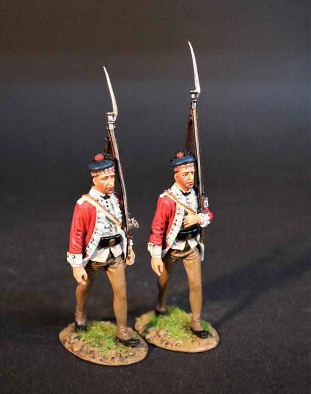 Two Line Infantry Marching, 1st Battalion, 71st Regiment of Foot, The British Army, The Battle of Cowpens, January 17, 1781, The American War of Independence, 1775–1783--two figures #1