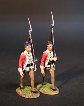 Two Line Infantry Marching, 1st Battalion, 71st Regiment of Foot, The British Army, The Battle of Cowpens, January 17, 1781, The American War of Independence, 1775–1783--two figures