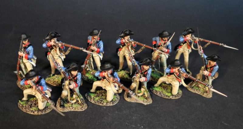 Twelve Infantry, The 2nd New Hampshire Regiment, Continental Army, The Battle of Saratoga, 1777, Drums Along the Mohawk--twelve figures #1