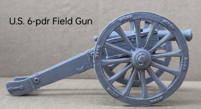 U.S. Artillery (War of 1812)-- 1 officer, 8 gunners, and 2 field gun models #3